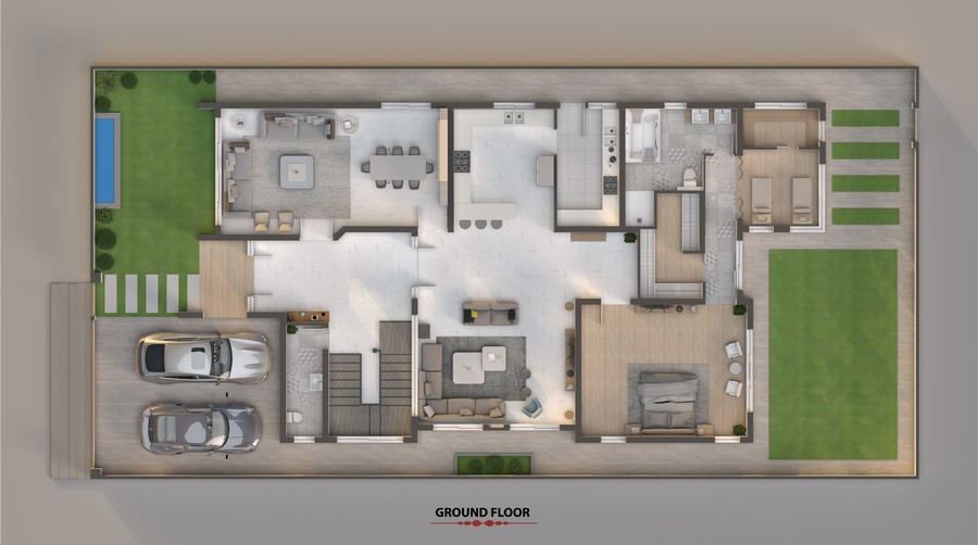 Residential Ground Floor Colored